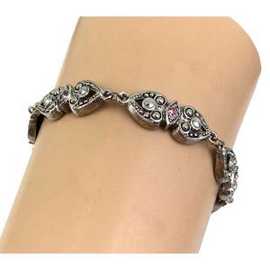 Vintage Avon Bracelet Silver Tone Rhinestone